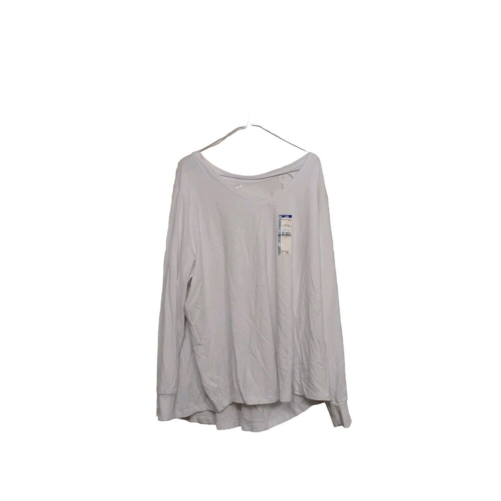 Terra & Sky Women's Plus Size Long Sleeve Cotton Blend T-shirt Comfortable  3X